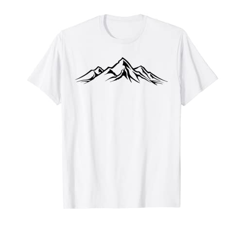 Silueta de montaña para excursionista Camiseta