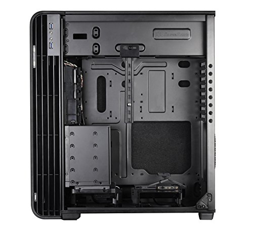 SilverStone SST-FT04B-W - Carcasa de ordenador Fortress Gran Torre EATX ATX, Rendimiento silencioso con alto flujo de aire, con puerta, ventana, negro