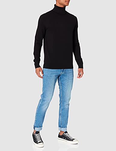 Sisley Turtle Neck Sw. L/S 10f2s2244 Jersey, Black 100, M para Hombre