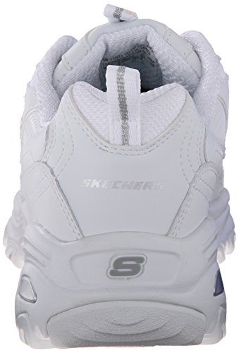 Skechers D'Lites-Fresh Start, Zapatillas Mujer, White Silver, 38 EU