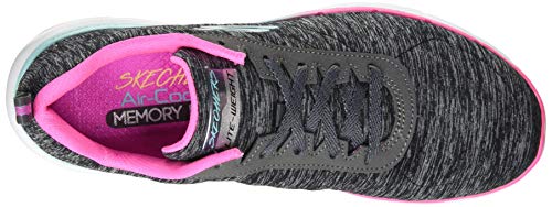 Skechers Flex Appeal Fan Craze, Zapatillas para Correr Mujer, Black/Multicolored, 38 EU