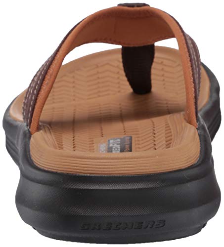 Skechers Sargo Reyon, Chanclas Hombre, Marrón (Chocolate Canvas Chocolate), 45 EU