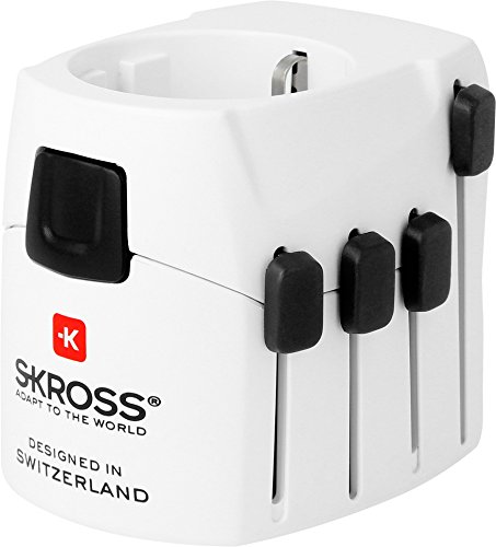 Skross PRO - World Universal Universal Color blanco adaptador de enchufe eléctrico - Adaptador para enchufe (58 mm, 72 mm, 67 mm, 182 g, 150 mm, 150 mm)