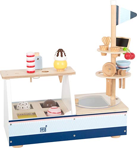 Small Foot Small foot-11815 Puesto de Helados Fresh,, Accesorios. Cocina y Tienda dinfantil, Juego de rol, a Partir de 3 años. Toys (11815)