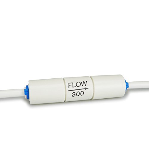 smardy Restrictor de flujo de aguas residuales de Flow 300cc con 1/4 aprisa conecte para sistema de agua Osmosis inversa