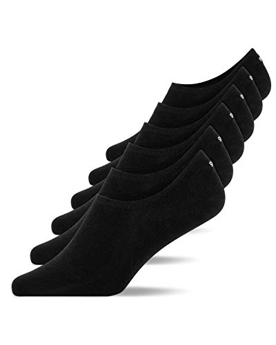 Snocks 6x Calcetines Tobilleros Hombre Negro Calcetines Invisibles Hombre Paquete de 6 Negro Tamaño 43-46 Calcetines Deporte Cortos Algodón Pinkis