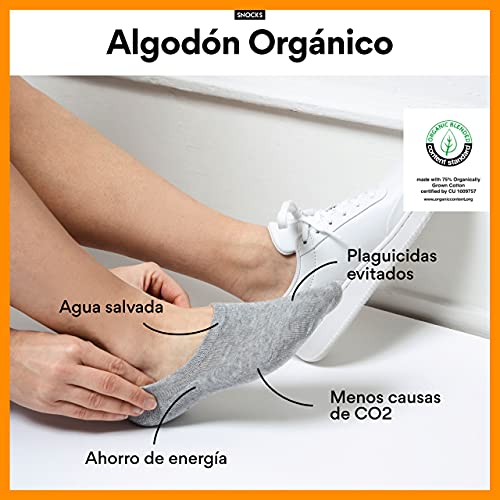 Snocks 6x Calcetines Tobilleros Hombre Negro Calcetines Invisibles Hombre Paquete de 6 Negro Tamaño 43-46 Calcetines Deporte Cortos Algodón Pinkis