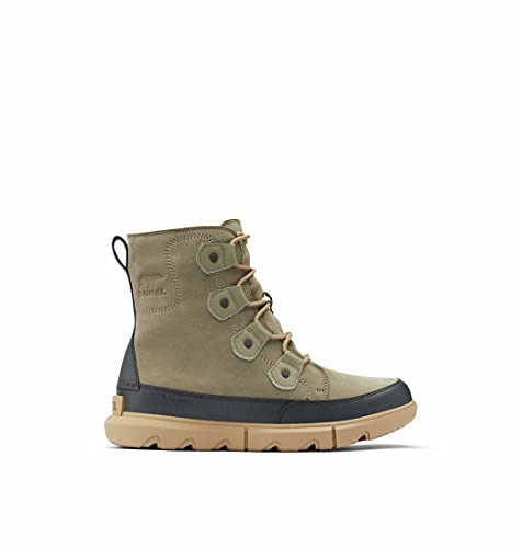 Sorel Botas de Invierno para Hombre EXPLORER BOOT WP, Color: Verde (Sage, Dark Moss), Talla: 43