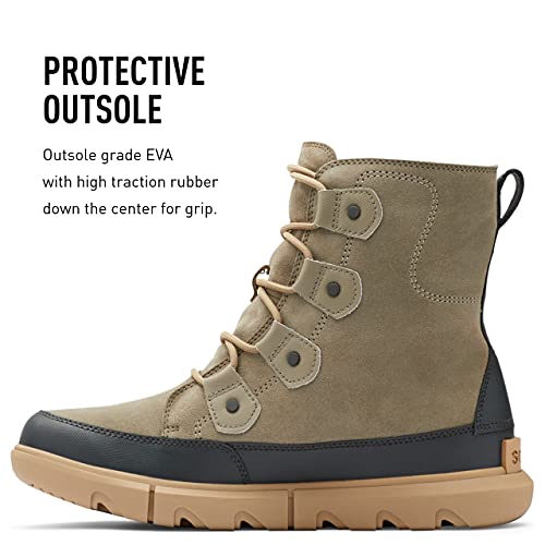 Sorel Botas de Invierno para Hombre EXPLORER BOOT WP, Color: Verde (Sage, Dark Moss), Talla: 43