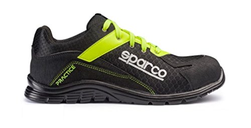 Sparco 0751742NRGF Zapatillas, Negro/Amarillo, 42