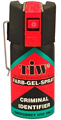 Spray De Défense Tiw Farb-Gel 40 Ml Version Clapet Ou Clip Ceinture Nouvelle Version (Version Clip Ceinture)