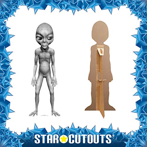 Star Cutouts Ltd Mini cartón con diseño de Estrella alienígena, Alien Gris, 90 x 31 x 90 cm