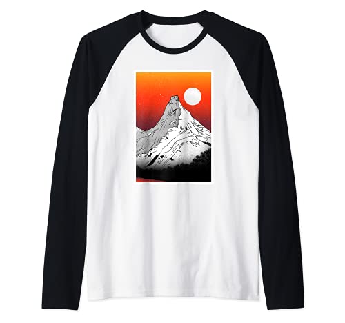 Stetind Mountain Noruega Camiseta Manga Raglan