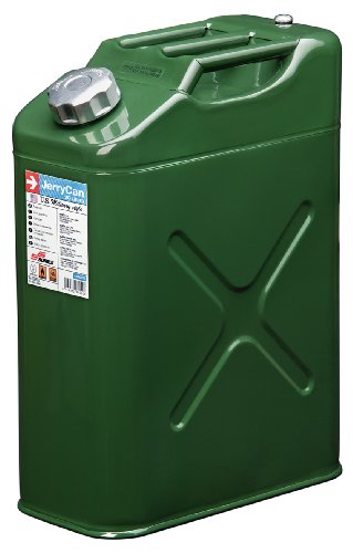 SUMEX Kangr - Jerry Can En Acero Galvanizado, Verde, Bidón, Estilo Militar