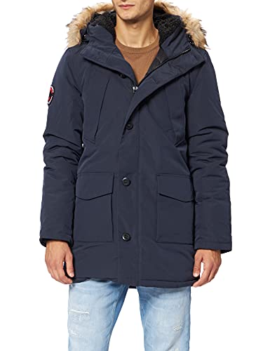 Superdry Everest Parka, Azul Marino Y Cromo, 34W x 32L para Hombre