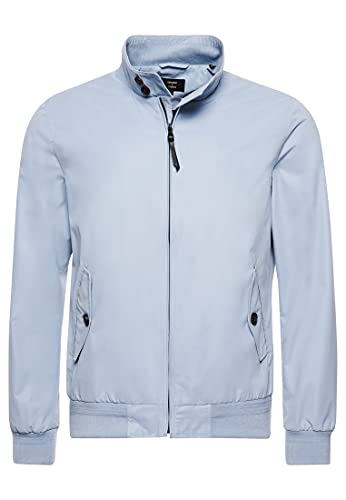 Superdry Iconic Harrington Chaqueta para Hombre, China Blue, Small