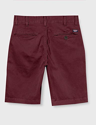 Superdry International Short Pantalones Cortos, Rojo (Burgundy 01p), 56 (Talla del Fabricante: 36) para Hombre