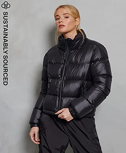 Superdry Mujer Chaqueta Acolchada de plumón Luxe Alpine Negro 36