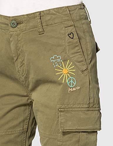 Superdry Slim Cargo Pant Pantalones, Verde Oliva, 32W / 32L para Mujer