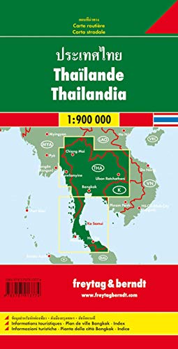 Tailandia, mapa de carreteras. Escala 1:900.000. Freytag & Berndt.: Wegenkaart 1:900 000: AK 184 (Auto karte)