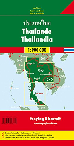 Tailandia, mapa de carreteras. Escala 1:900.000. Freytag & Berndt.: Wegenkaart 1:900 000: AK 184 (Auto karte)