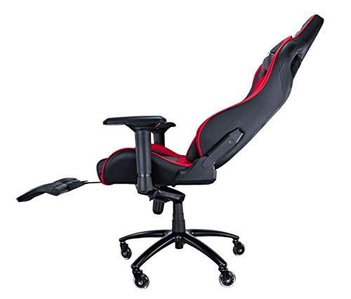 Talius Caiman V2 Silla Gaming Profesional con reposapiés Extraible, Inclinación y Altura Regulable, reposabrazos 4D Ajustables (Rojo)