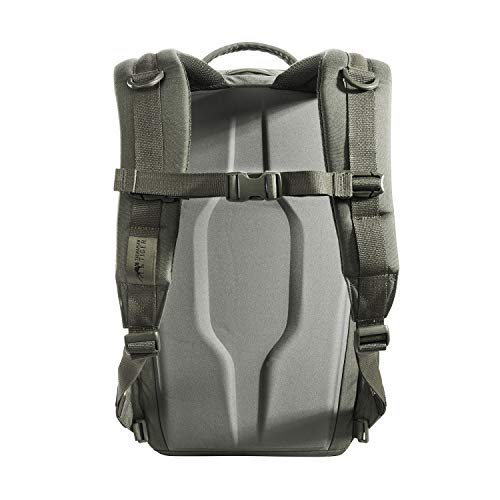 Tasmanian Tiger TT Modular Daypack XL - Mochila de día ergonómica compatible con Molle, con correas de compresión, preparada para sistema de hidratación, 23 litros, color Piedra gris oliva IRR