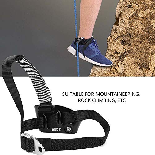 Tbest Ascender de Pie, Ascendente de Pie Derecha/Izquierda Equipo de Montañismo de Escalada en Roca Dispositivo de Escalada de Cuerda para Escalada en Roca Protector de Accesorios(gamba sinistra)