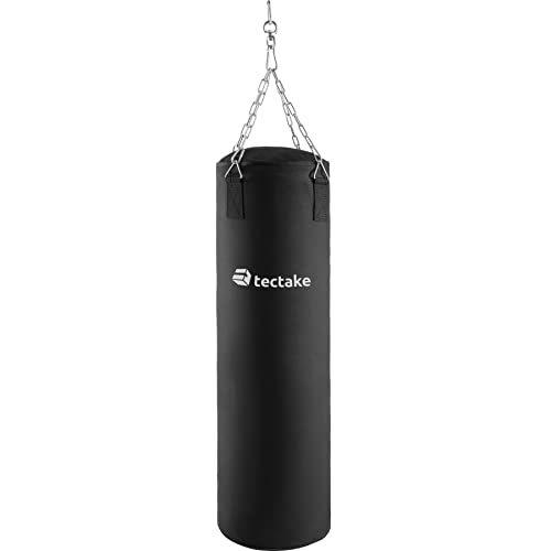 TecTake Saco de Boxeo 25kg Lleno Saco de Arena con suspensión Robusta de Cadena | Altura 105cm