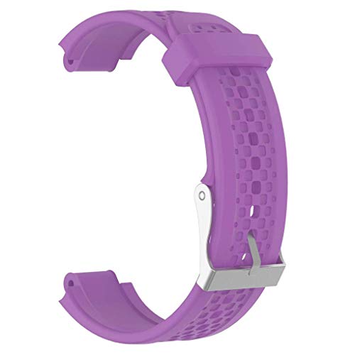 Tenlacum Correa de silicona de repuesto para Garmin Forerunner 25 con herramientas (morado)