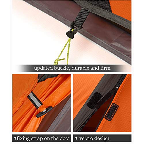 Tentock Tienda de Campaña Ultraligera de 3 Estaciones Tienda de Pirámide1 Persona Impermeable para Caminatas Alpinismo Trekking(Naranja)