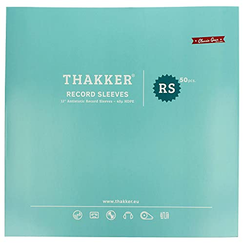 Thakker LP Record Sleeves Fundas Interiores Antiestáticas 50 Piezas