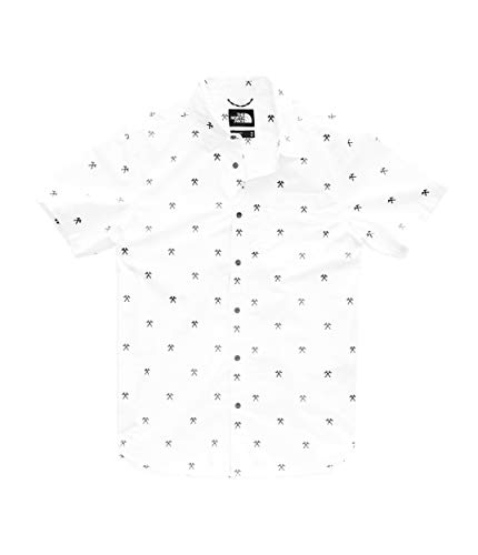 The North Face S/S Baytrail Camiseta Manga Corta, Hombre, TNF White Hatcht Jacquard, S