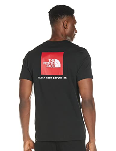 The North Face S/S Red Box tee Camiseta de Manga Corta, Hombre, Negro (TNF Black), M