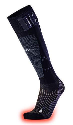 Therm-ic Powersocks Set Heat Uni + S-Pack 1400 Bluetooth, Heated Socks Unisex Adulto, Unisex Adulto, T45-9202-400, Negro, L : 42-44