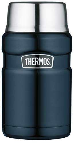 THERMOS Recipiente para Alimentos de Acero Inoxidable, Acero Inoxidable, Azul, 9,3 x 9,3 x 18,5 cm