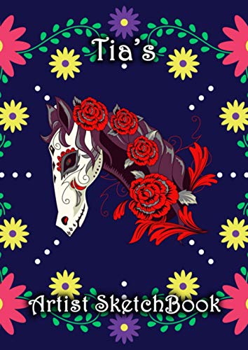 Tia's Artist Sketchbook: Flower Skull Horse Theme