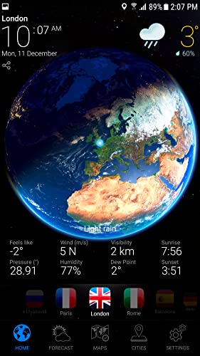 Tiempo Ahora - Locales en Pronóstico del Tiempo, Temperatura, alertas, Tierra 3D, Widget para España y el Mundo