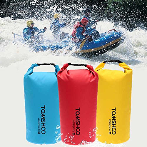 TOMSHOO Bolsas Estancas 10L/20L Bolsa Seca para Viajar Rafting Navegación Kayak Canotaje Camping Snowboard