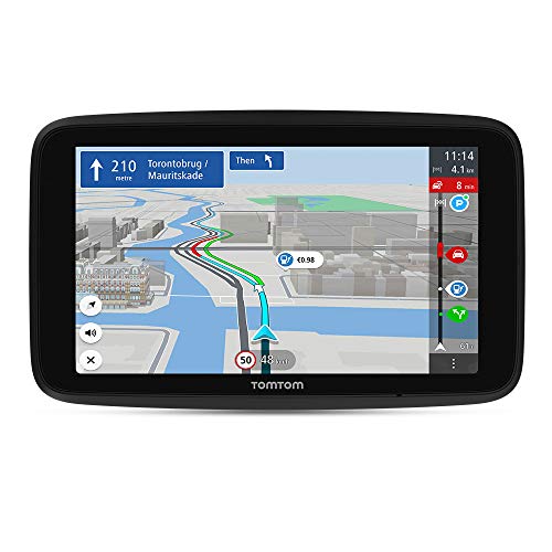 TomTom GPS para Coche GO Discover, 6 Pulgadas, con tráfico y radares, mapas del Mundo, actualizaciones rápidas Via  WiFi, disponibilidad de Parking, Precios de Combustible, Soporte Click-Drive