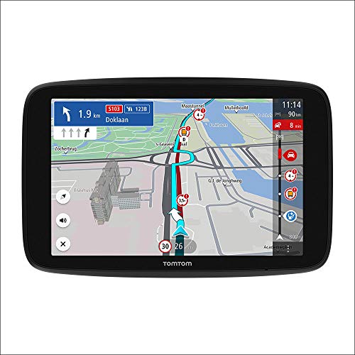 TomTom Navegador GPS GO Expert, pantalla HD de 6 pulgadas, con POIs para vehículos grandes, tráfico gracias a TomTom Traffic, mapas del mundo, alertas de restricción en vivo, actualizaciones vía WiFi