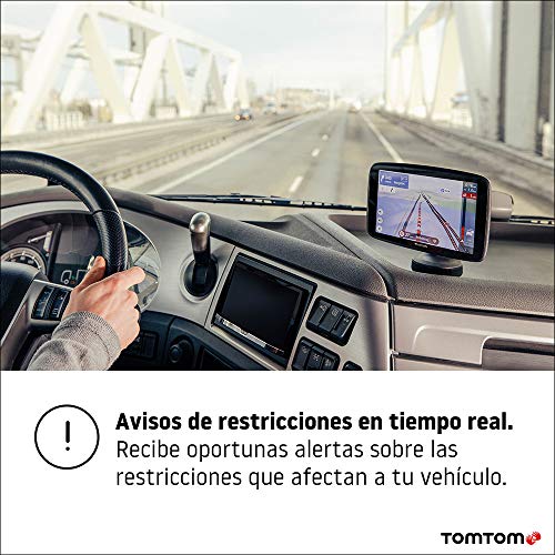 TomTom Navegador GPS GO Expert, pantalla HD de 6 pulgadas, con POIs para vehículos grandes, tráfico gracias a TomTom Traffic, mapas del mundo, alertas de restricción en vivo, actualizaciones vía WiFi