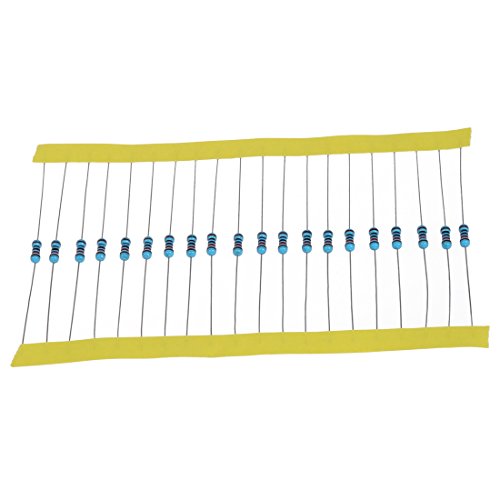 TOOGOO(R) 600pcs 30 Tipos de valor 1% 0.25W 1/4 W Metal Film Resistor Seleccion Mix (1~1M ohm)