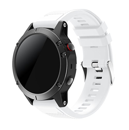 TOPsic Garmin Fenix 5 Banda, Silicona Reemplazo Correa con 2pzs Destornilladores para Garmin Fenix 5/Forunner 935/Fenix 5 Plus/Fenix 6/Fenix 6 Pro/Fenix 7/Fenix 7 Solar/Fenix 7 Sapphire Solar