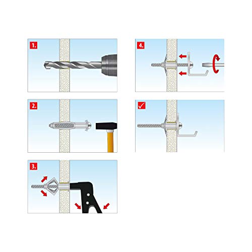 TOX Taco metálico para espacios huecos Acrobat M8 x 68 mm, 25 piezas, 035101181