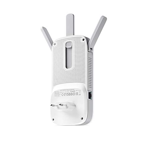 TP-Link RE455 - Repetidor WiFi AC1750, velocidad banda dual (2.4 GHz/5 GHz), extensor de red y punto de acceso, compatible con módem fibra y ADSL, indicador luz inteligente, 1 x puerto Gigabit