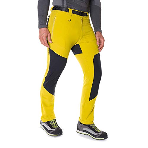 Trangoworld Mourelle Pant. Largo, Hombre, Amarillo/Negro, 2XL