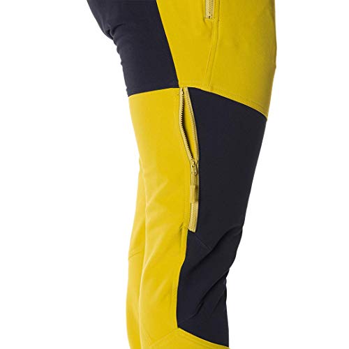 Trangoworld Mourelle Pant. Largo, Hombre, Amarillo/Negro, 2XL