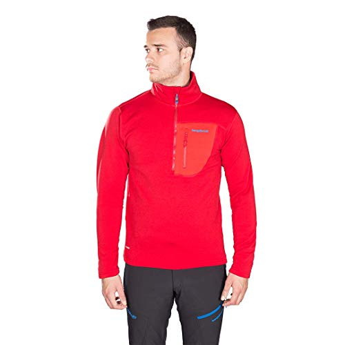 TRANGOWORLD Pullover TRX2 Stretch Pro, Rojo Oscuro/Rojo, M para Hombre