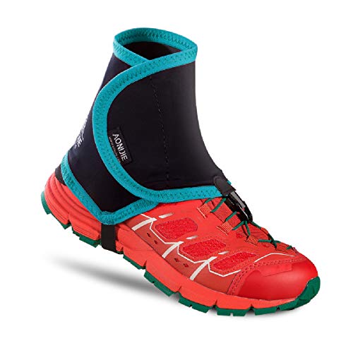 TRIWONDER Polainas Trail Running Transpirable Durable para Pierna Camping Montaña Senderismo Mujer (Verde y Negro - S/M)